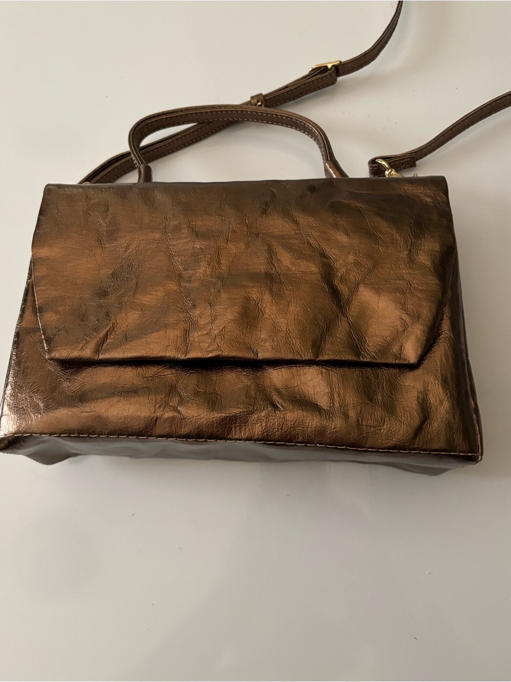 UASHMAMA Bob Bon Bag Large Metallic Bronze